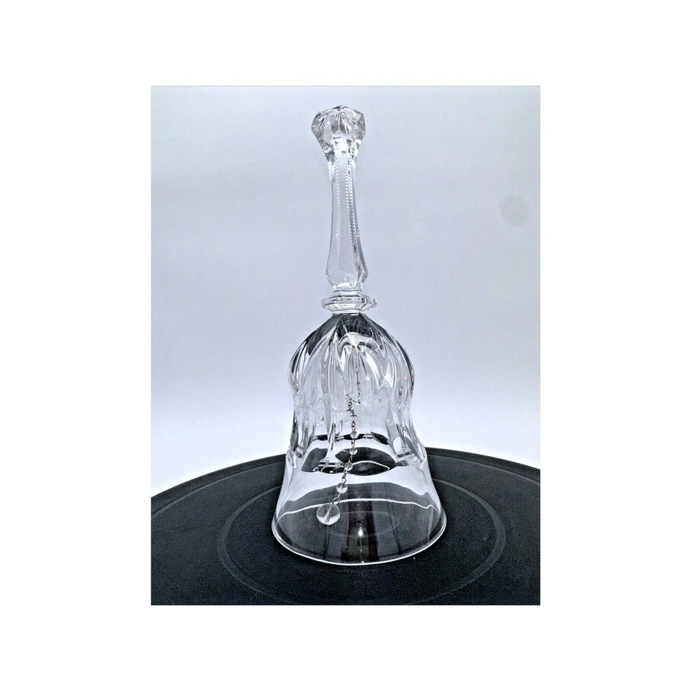 Crystal Bell Hand‎ Blown Clear Glass Decorative Tabletop Ornament
